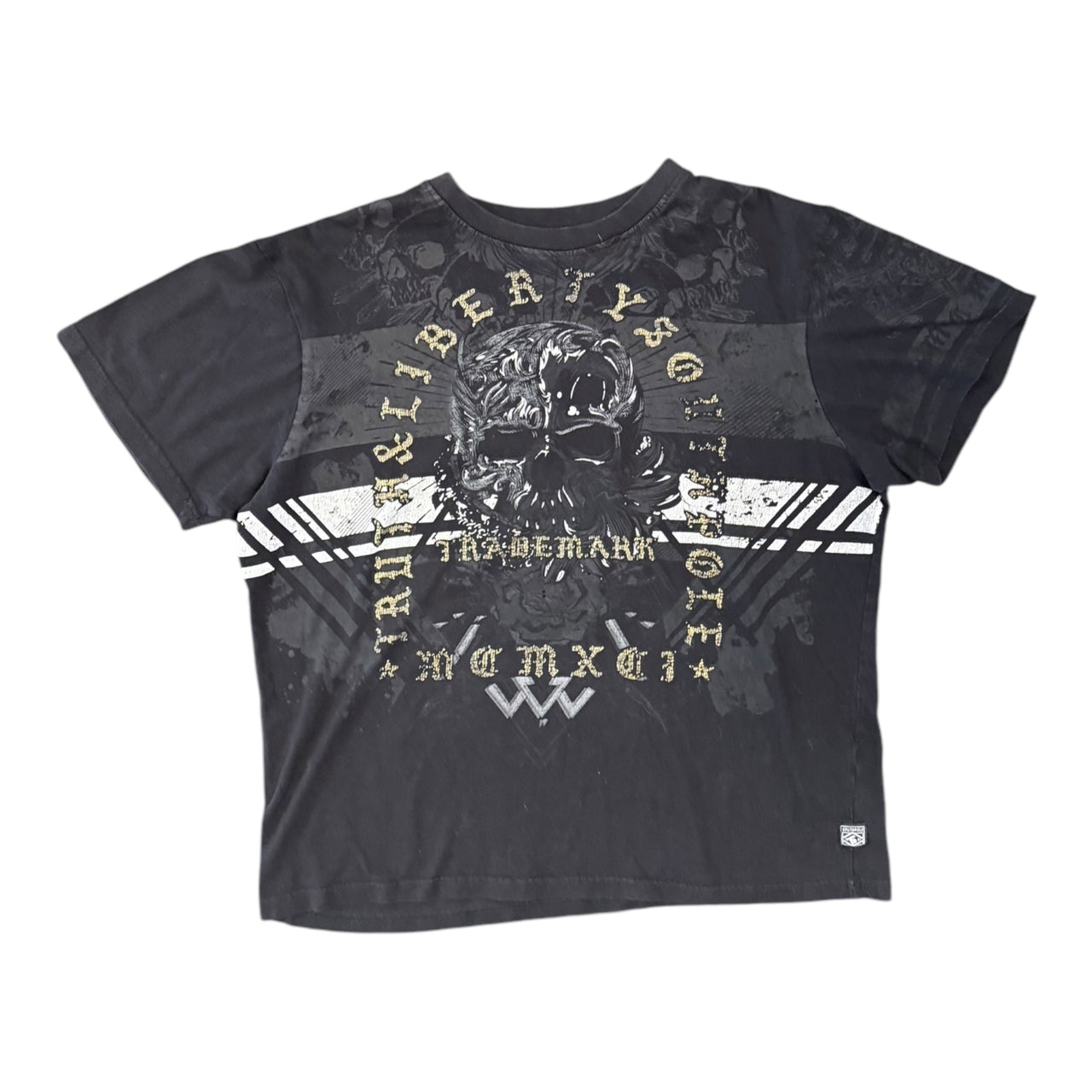 Y2K Black Southpole Skull Shirt