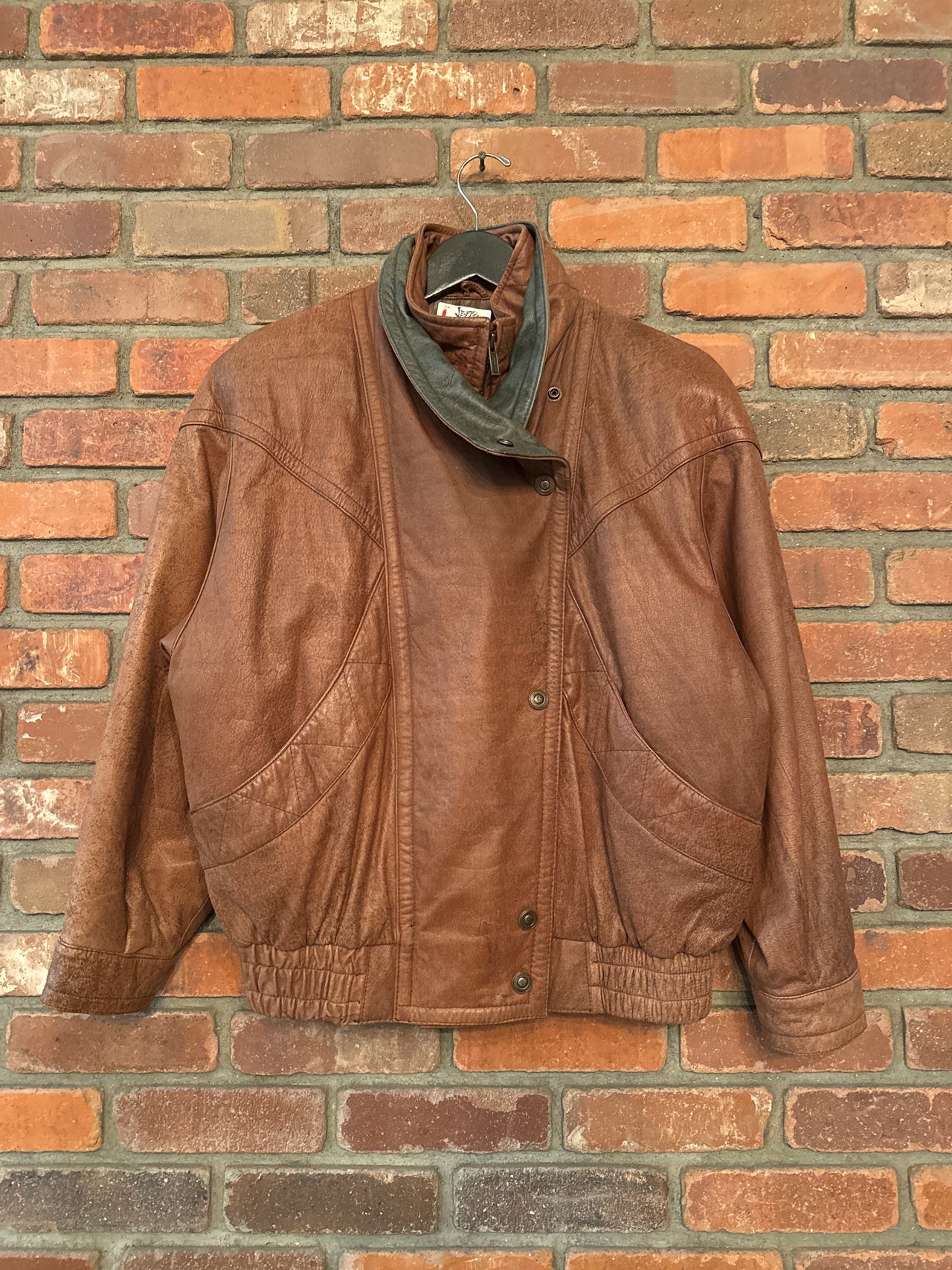 80s Brown Leather Adventure Jacket