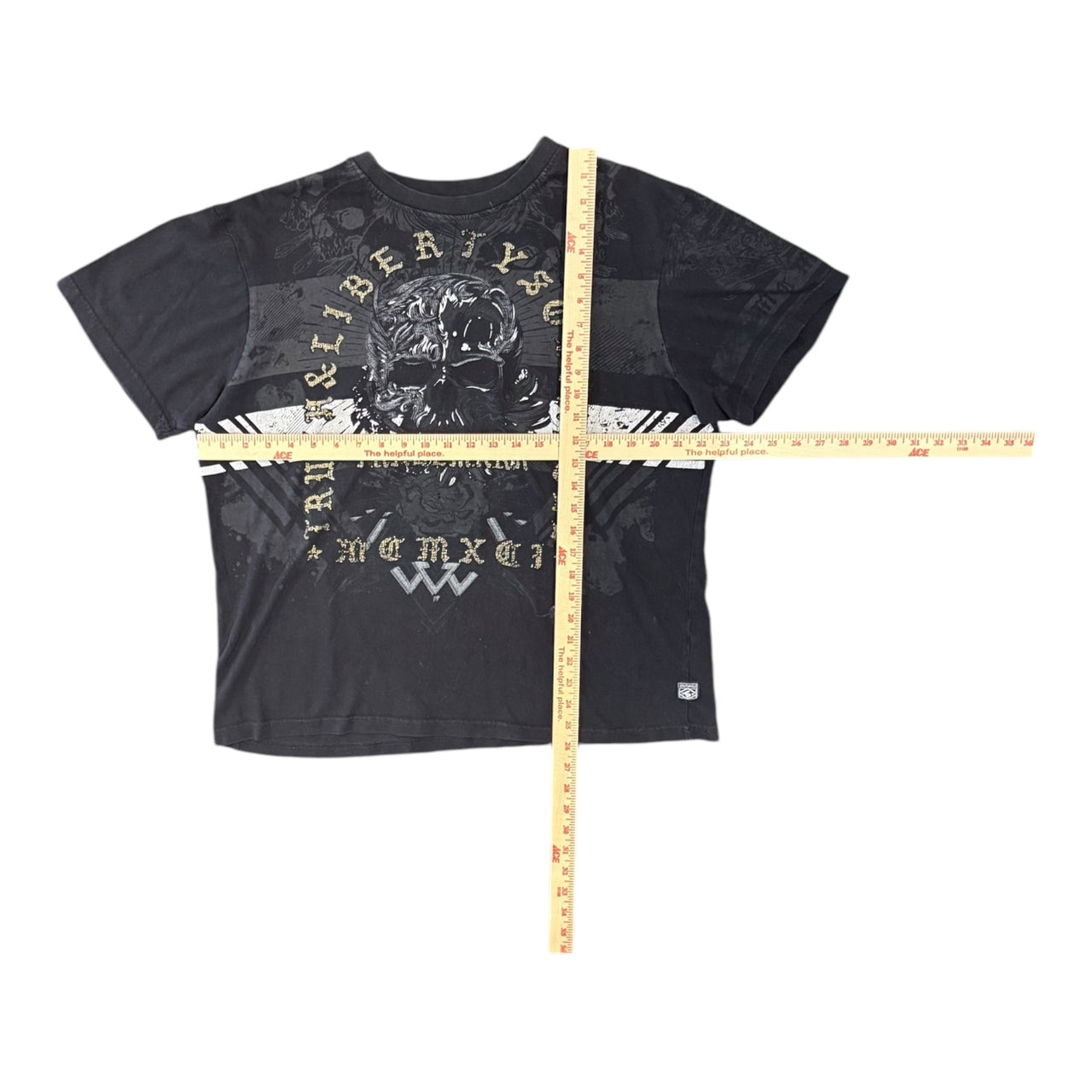 Y2K Black Southpole Skull Shirt