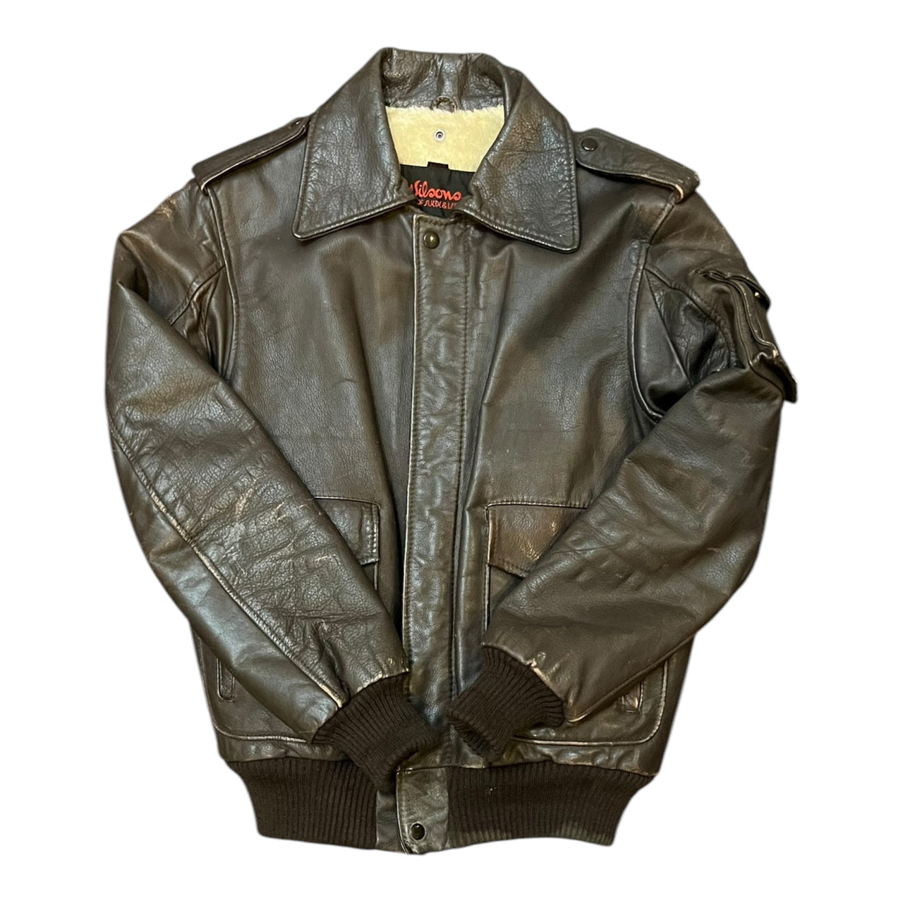 Wilson Fur Lined Brown Leather Jacket