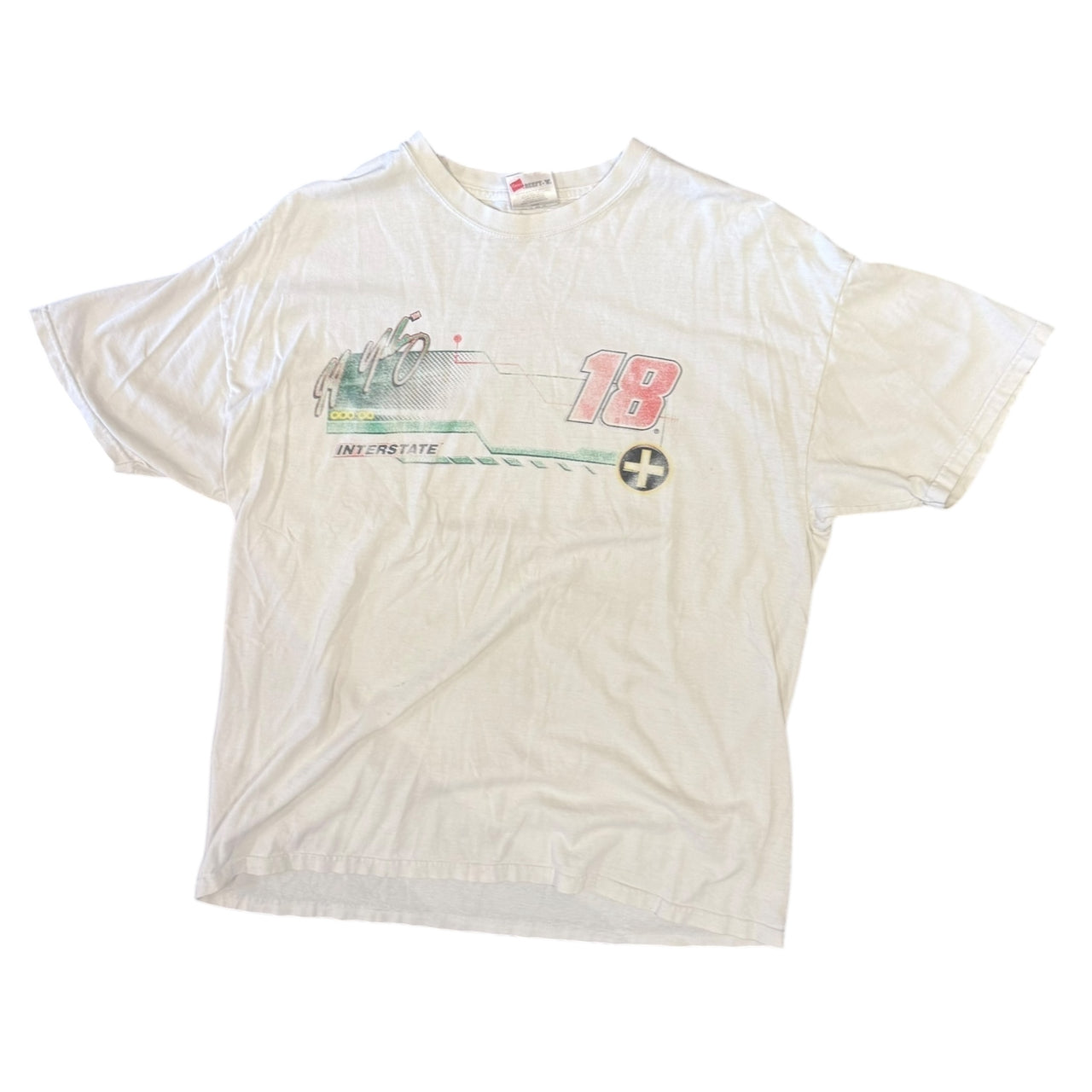 JJ Yeley white and Green NASCAR Tee