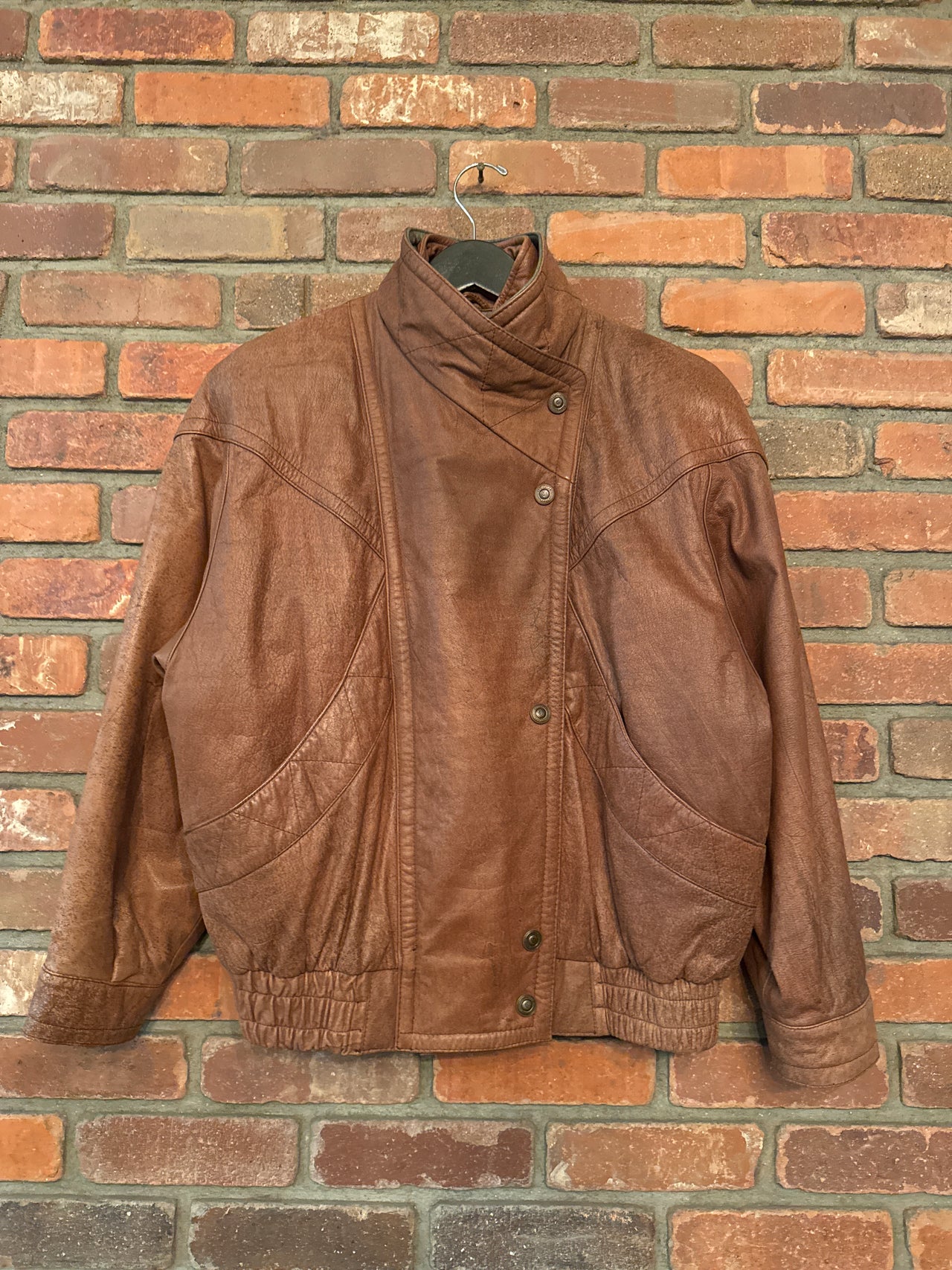 80s Brown Leather Adventure Jacket