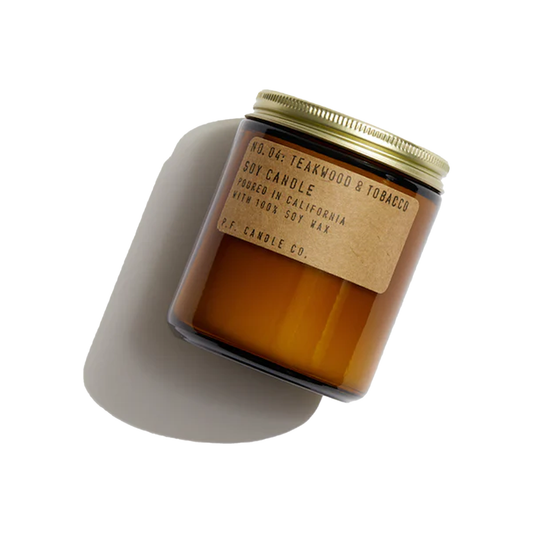 Teakwood & Tobacco Standard Candle - P.F. Candle Co.