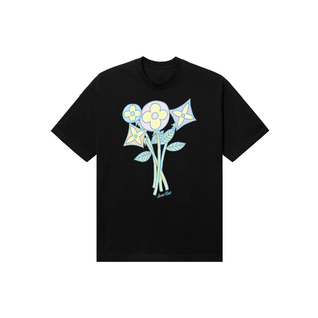 Secret Club Flower Tee - Black - Chinatown Market